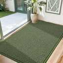 COSY HOMEER-Door-Mat 32"x48" Non Slip Absorbent Entryway Rugs Dirt Trapper Doormats Washable Entrance Mats Low Pile Welcome Floor Mat for Front Back Door and Entry Mats, Green