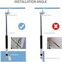 25.4cm 100N Home 10inch 22.5lb Gas Struts Shocks Gas Shock Lift Supports lid Support Gas Spring Suit for Trap Door Hinges Bed Large Outdoor Box Lid Trap Door A Set of 2 with L Mounts