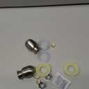 Aspen Creative 24032-12, Egg Shaped Finial for Lamp Shade, Steel in Brushed Nickel Finish, 1-7/8" Height (2 Pack)