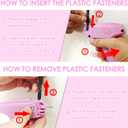 Liumai Mini Stitch Gun for Clothes - Quick Clothing Fixer - Handheld Fine Stitch Gun - Micro Tagging Gun Kit Includes 1000 Black Fasteners & 1000 White Fasteners, 6 Needle and Hard Case