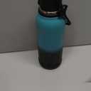 Insulated Water Bottle with Handle and Strap,Vacuum Travel Tumbler with Cup Lid,Thermo Coffee Cup for Hot Cold Drinks 27 OZ,TealBlack