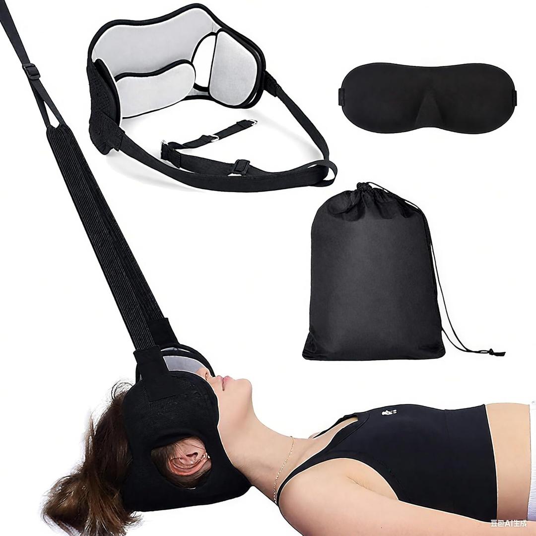 Neck Stretcher, Portable Cervical Neck Traction Device Over Door for Home Use, Neck Stretcher Relaxation for Neck Pain Relief, Physical Therapy AIDS for Neck Decompressor