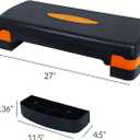 Fitvids Aerobic Step Platform Trainer with Adjustable 2-Level Risers, 400 Pound Weight Capacity Non-Slip Exercise Stepper
