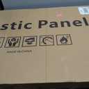 4 Pack 47.2" × 23.6" Wood Slat Acoustic Wall Panels, White Marble, 4PC