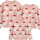 Simplee kids Ugly Christmas Sweater Family Matching Outfits for Holiday Party Knitted Pullover (Pink)