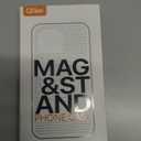 QTlier case for iPhone 16pro, 360 Rotatable Ring Stand, Raised Camera Frame, Shockproof with MagSafe Black