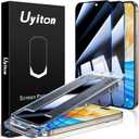 Uyiton for iPhone Privacy Screen Protector UnBreak-Glass, 28Anti-Spy [Easy to Install] [Zero Bubble] Shatterproof Full Coverage Scratch Resistance 9H Private Tempered Glass, 2 Pack (Black)