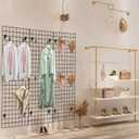 Grid Wall Commercial Grade Gridwall Panels Heavy Duty Grid Panel for Any Retail Display Wall Grid 2' Width x 5' Height, Black (Pack of 3) Easily Portable
