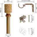 Adjustable 36-72 Inch Long Faux Wood Curtain Rods for Windows 24-68 Inch, 1 Inch Diameter Single Rod Heavy Duty Boho Decorative Window Drapery Rod with Bamboo/Rattan-style Finials for Farmhouse