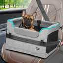 Dog Car Seats for Small Dogs, Pet Booster Seat Under 25lbs, Puppy Car Seat with Folded Metal Frame and Dog Safety Belt,Enhanced Version
