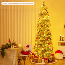 Total Tactic CM24991US-L 9 ft. Pre-Lit Artificial Snow Flocked Hinged Christmas Tree