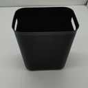 UUJOLY Plastic Small Trash Can Wastebasket, Garbage Container Basket for Bathrooms, Laundry Room, Kitchens, Offices, Kids Rooms, Dorms, 3.5 Gallon, Black