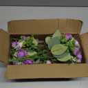 TURNMEON 40 Heads Fake Roses Artificial Flowers for Outdoors, 4 Bouquets UV Resistant Fake Flower Bouquet Faux Silk Roses for Wedding Birthday Party Home Mother's Day Cemetery Summer Decor (Purple)