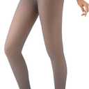 Romastory Winter Warm Leggings Women Elastic Thick Thermal Legging Pants Fleece Lined Tights (Large-X-Large, Falselucency Gray)