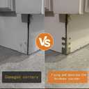 2 x Skirting Board Corner Protectors Solid Brass Baseboard Corner Protectors, Vintage Metal Corner Protector Table Corner Perimeter Cover Safety Bracket with Screws (Gold*5Pcs)