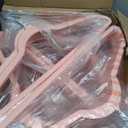 HOUSE DAY Premium Velvet Hangers 100 Pack Light Pink, Non-Slip Flocked Felt Hangers, Sturdy Clothes Hanger with 360 Rotatable Hook, Heavy Duty Durable Slim Coat Hanger for Closet Space Saving