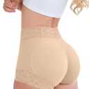 Butt Lifting Panties, Tummy Control Shapewear for Women Compression Underwear Short Lace Butt Lifter Shapewear (Medium, Skin-1)