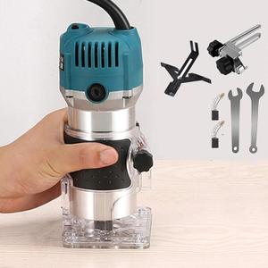 Wood Router,Router Tool Wood Trimmer Router Electric Hand Trimmer Laminate Milling Engraving Hand Machine Joiner Tool Electric for Slotting Trimming Carving 110V 800W 30000R/MIN
