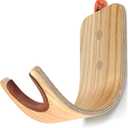 Plywood Guitar Wall Mount Holder with Pick Slot on top, Modern and Unique Design Guitar Hanger for Bass Acoustic Electric Guitars Ukulele Folk Violin Mandolin Banjo Skateboard Stand (Oak)