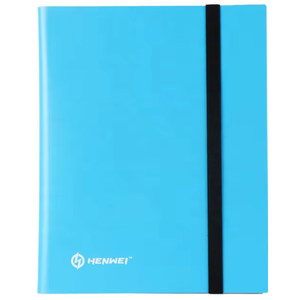 9 Pocket Trading Card Binder,360 Side-Loading Card Collection Binder,Ringless Card Binder with Strap,PP Card Holder Album for TCG,CCG,MTG,Game,Sports Cards,Good Gift for Card Collectors-Blue