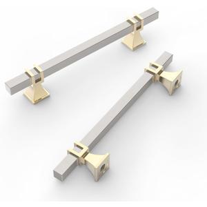 10 Pack 5 Inch Cabinet Pulls Brushed Satin Nickel Kitchen Cabinet Handles Cabinet Hardware Kitchen Handles for Cabinets Nickel Pulls T Bar Drawer Handle