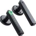 IRONZON Fingerprint Door Handle for Bedrooms - 191F 3-in-1 Fingerprint Door Lock with Keypad, Fingerprint Door Knob for Bedroom with Key, Keyless Entry Door Handle - Black