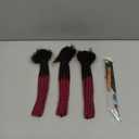 DAIXI 8 Inch 0.8cm Black to Red Color 30 Strands 100 Real Human Hair Dreadlock Extensions for ManWomen Full Head Handmade Can Be Dyed and Bleached Dreadlocks Bulk Permanent Loc with Needle Comb