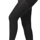 Ailaka Medical Compression Pantyhose for Women, 20-30mmHg Graduated Support Stockings, Footless Waist High Compression Leggings Hose Tights for Edema, Varicose Veins, Swelling(Black,3X-Large)