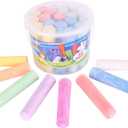 Sunny Days Entertainment Sidewalk Chalk Set for Kids with Storage, Washable, Jumbo Colored Chalk for Outdoor Play and Chalkboard Art - Ages 3+ (20 Pieces, Multicolor)