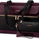 LOVEVOOK Laptop Bag for Women 15.6 Inch Tote Work Professional Leather Computer Briefcase Waterproof Handbag Shoulder Large Capacity Business Teacher Office Crossbody Purse