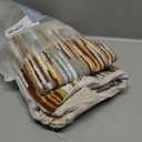 decorUhome Boho Decorative Throw Pillow Covers 18x18 Set of 2, Striped Chenille Tufted Pillow Covers with Tassels for Couch Bed Sofa, Rust