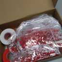 Amylove 24 Pcs Valentines Gift Bags Bulk Valentines Day Clear Gift Bags Bulk Valentine Clear PVC Goodie Bag with Handles Galentines Day Party Favors (Stylish,Red)