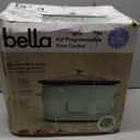 bella 6.0 Qt Programmable Slow Cooker, Ceramic Nonstick Coating, Adjustable Temperature & Cooking Times, Dishwasher Safe Stoneware Pot & Tempered Glass Lid, Tangle Free Cord Wrap, Seaglass
