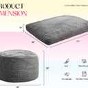 Hobestluk Bean Bag Chair Convertible Beanbag Chairs for Adults, 3 in 1 Bean Bags with Plush Chevron Cover, Adult Bean Bag Chair for Living Room, Bedroom (Grey, Twin)