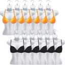 12 Pcs Hanging Mannequin Body Torso Female Women Dress Form with Hanger Hook Hip Long Hollow Back Mannequin Torso Thickened Plastic Shirt Display White (22.8 x 15.7 Inch)