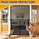 Screen Door Protector, Adjustable RV Screen Door Guard 24Inch High - Fits Door Widths 30" - 36", Easy-to-Install, Entry Protector for Pet Protection (Black, 24Inch High)