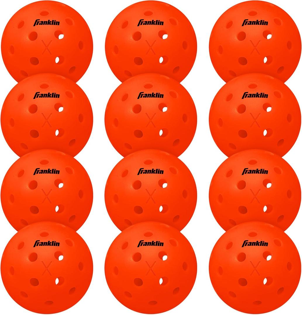Franklin Sports X-40 Outdoor Pickleballs - Official Ball of USA Pickleball, APP Tour + US Open - Regulation Size