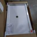DreamLine SlimLine 34 in. D x 60 in. W x 2 3/4 in. H Center Drain Single Threshold Shower Base in White, DLT-1134600