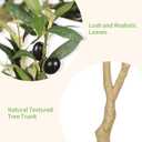 Realead 6ft Artificial Olive Tree, Tall Faux Olive Tree Plants, Fake Potted Olive Silk Tree with Branches and Fruits, Artificial Trees for Modern Home Office Living Room Floor Decor Indoor (72in)