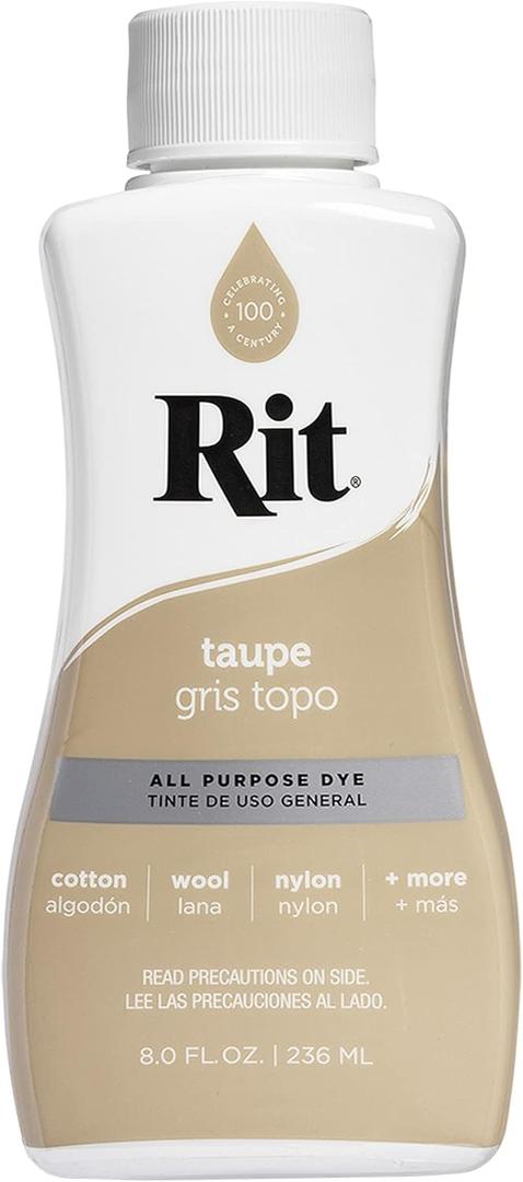Rit All-Purpose Liquid Dye, Taupe, 8 Fl Oz (Pack of 1)
