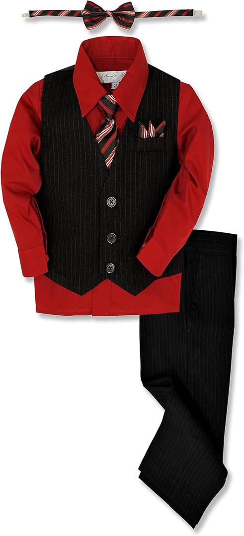 Pinstripe Boys Formal Dresswear Vest Set 10