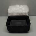 50 Pack (100-Piece) 32 oz Meal Prep Containers Reusable with Easy Open Lids, Sturdy Leakproof Food Safe, Microwave Freezer Dishwasher Safe, To Go Take Out Plastic Food Storage Pans with Lids, Black