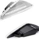1Pcs Dynamic LED Side Marker Light Amber Error Free Flowing Sequential Blinker Turn Signal Lamp Assembly Compatible With BMW X3/X5/X6 F25 E70 E71 E72 (Clear Lens)