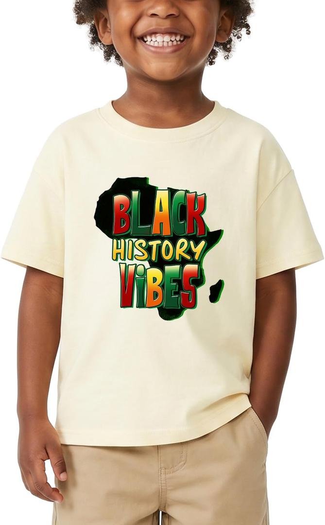 Sianelle Toddler Juneteenth T-Shirts for Boys Girls Freedom 1865 Shirt Short Sleeve Cotton 7-8yrs