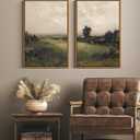InSimSea 2 Pcs Framed Wall Art Vintage Decor, Rural Landscapes Painting Above Bed Wall Decor, Canvas Prints, Living Room,Bedroom,Office Retro Country Decorations, 16"x24", Set of 2