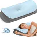 Olumoon Cervical Neck Pillow - Ergonomic Memory Foam Contour Pillows for Side, Back & Stomach Sleepers, Cervical Pillow for Neck Support Sleeping with Breathable Cover