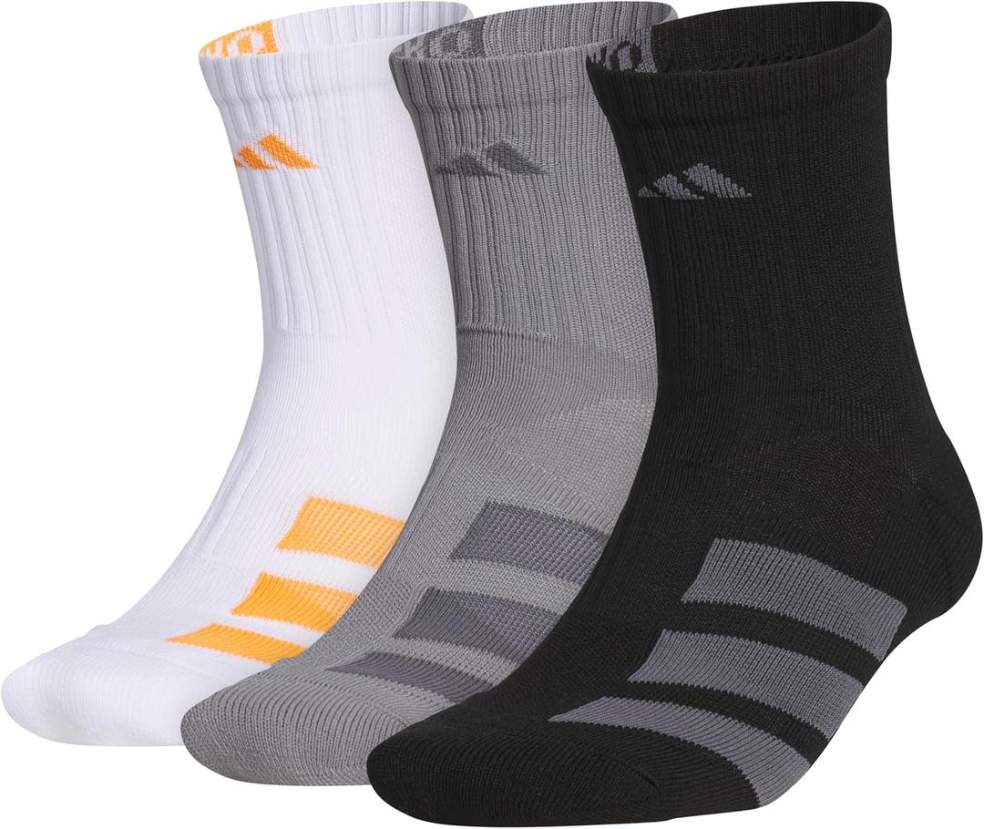 Adidas Unisex EVO Running Socks (3 Pairs) High Quarter (Black)