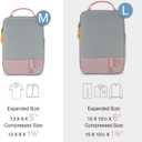 BAGSMART 6 Set /4 Set/2 Set Compression Packing Cubes for Travel, Lightweight Luggage Organizer Bags, Durable Space Saver Bags Travel Essentials