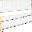 A11N SPORTS Badminton Net - Height Adjustable Volleyball Net for Junior Tennis, Soccer Tennis & Kids - Portable Driveway Pickleball Net for Indoor & Outdoor, 14ft Wide
