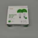 Hooga Migraine Relief Green LED Light Bulb, Light Therapy Bulb, 520nm Narrow Band, 8W, E26 Base. Dimmable. Relieves Migraine Pain, Nausea, Anxiety, Insomnia. May Help Fibromyalgia Pain (2 Pack)